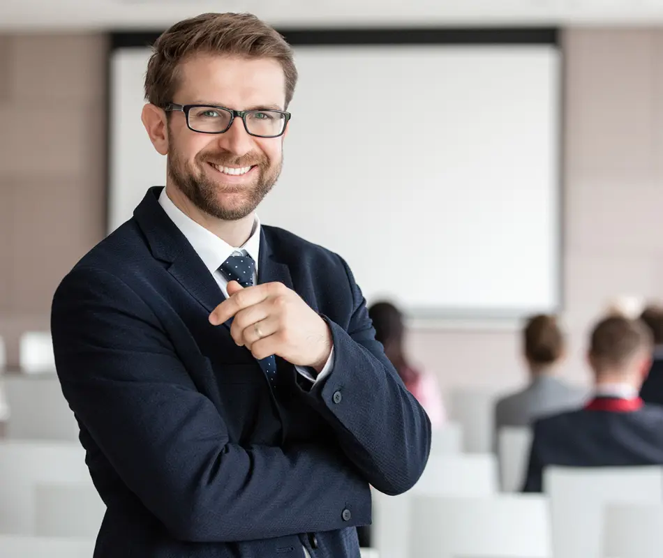 Man smiling for success Man smiling for success