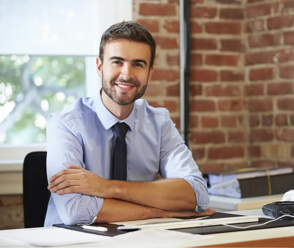 Insurance Agent Smiling Insurance Agent Smiling