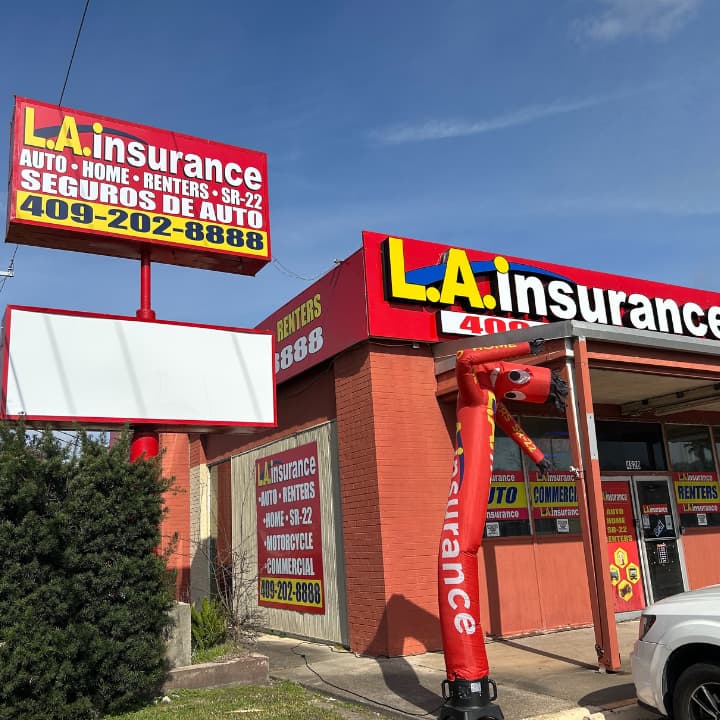 L.A. Insurance agency storefront on Twin City Highway in Groves, Texas L.A. Insurance agency storefront on Twin City Highway in Groves, Texas