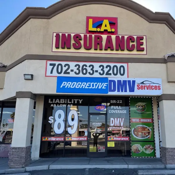 Insurance Agency on E. Desert Inn Rd., Las Vegas LA Insurance Agency Front Side on E. Desert Inn Rd., Las Vegas