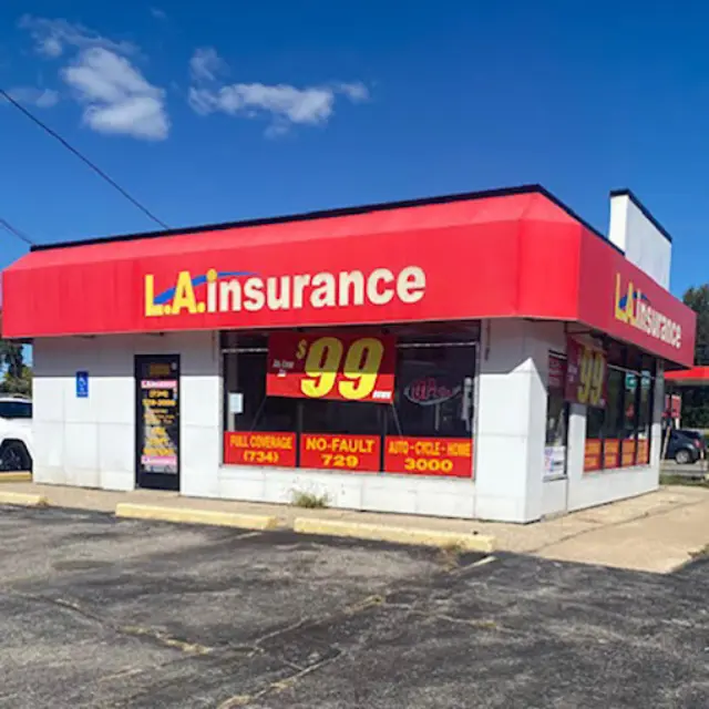 Insurance Agency in Romulus, Michigan Front Side View of LA Insurance Agency Romulus Branch