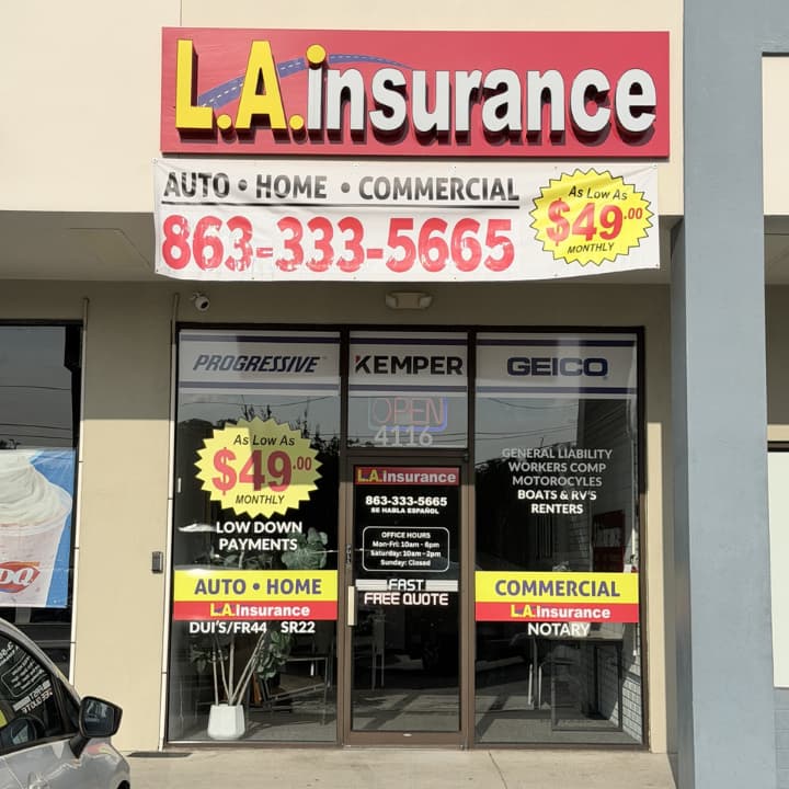 LA insurance in Lakeland, FL la insurance agency on Florida Avenue South, Lakeland, FL storefront