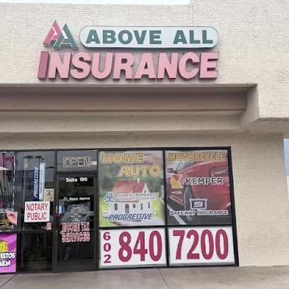 Affordable Insurance Agency Near 32nd Street and Thomas Road in Phoenix, AZ Above All Insurance Agency Front Side