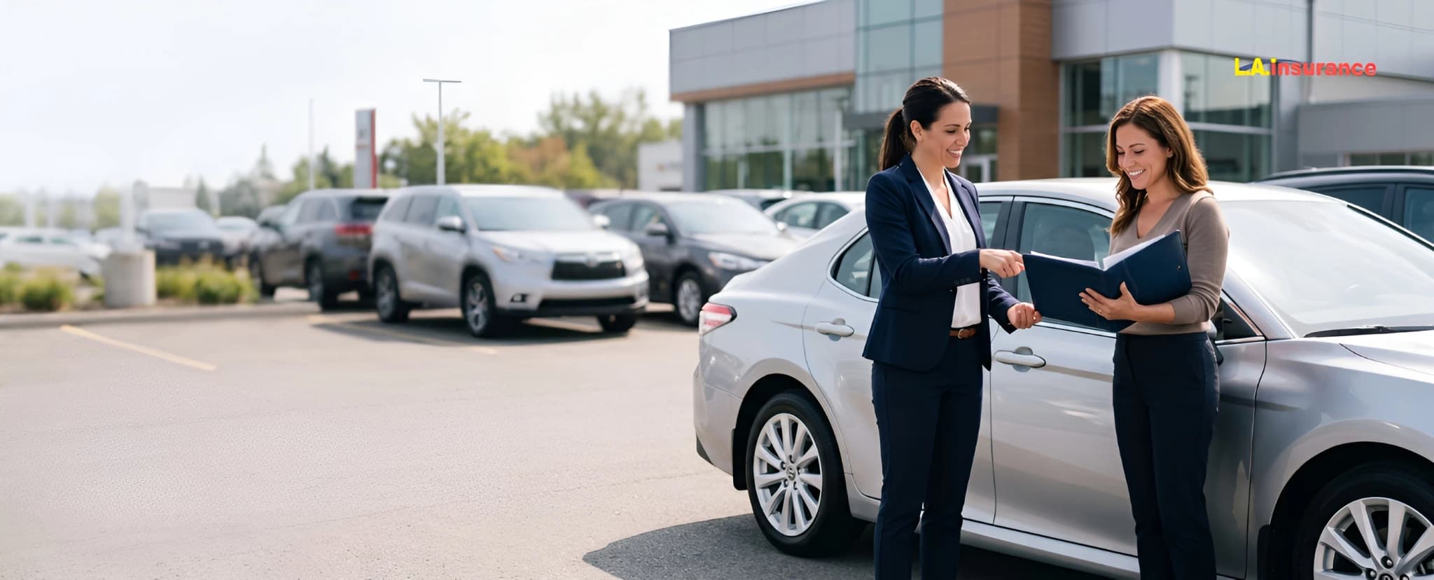 Is Gap Insurance Worth It on a Second-Hand Car? Customer reviewing gap insurance documents with an insurance agent before purchasing a second-hand car