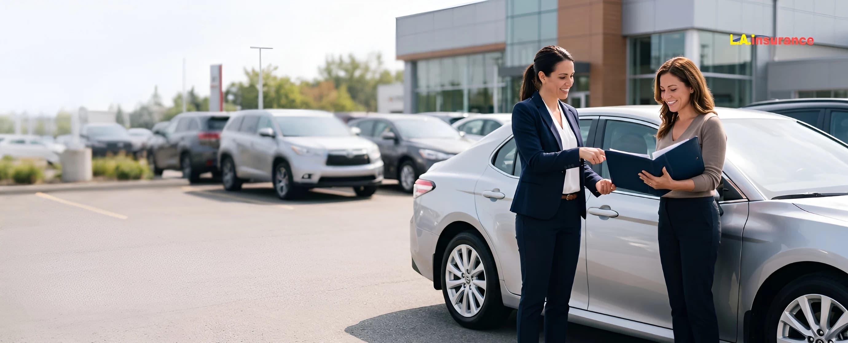 Is Gap Insurance Worth It on a Second-Hand Car? Customer reviewing gap insurance documents with an insurance agent before purchasing a second-hand car